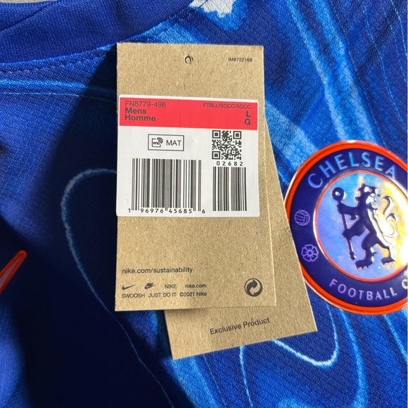 NWT Chelsea FC 2024/25 Stadium Home Men's Nike Dri-FIT Soccer Replica Jersey - Picture 11 of 11